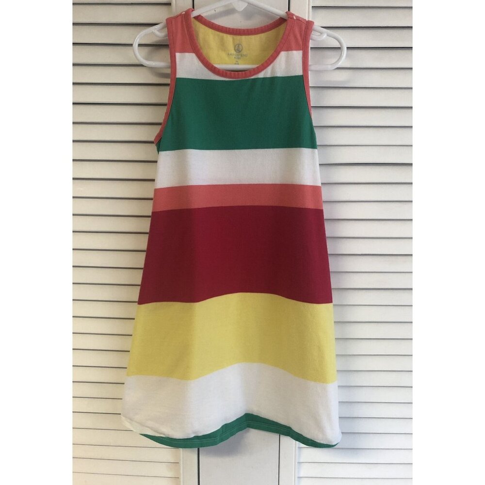 Lands End Size 5/6 Striped Tank Dress